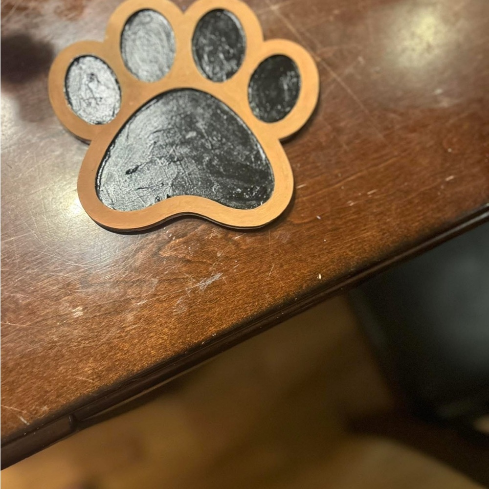 Black and Brown Paw Print Coaster